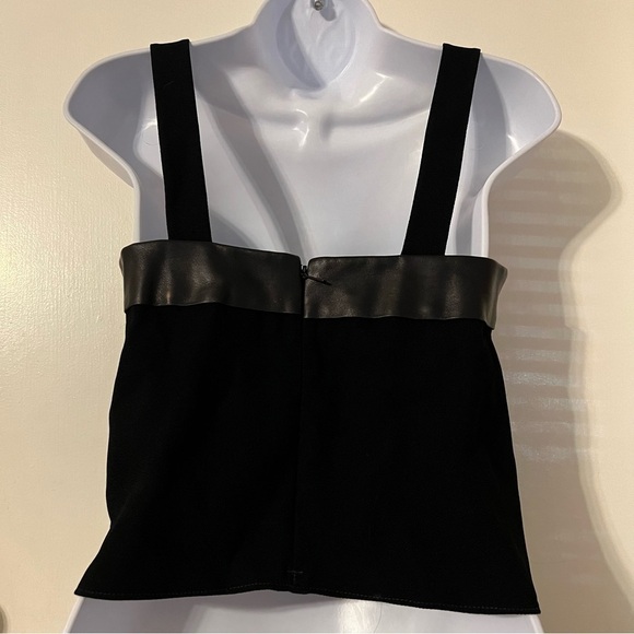 Gucci Leather Trim Cropped Top in Black Sz 38 or XS - Picture 3 of 16